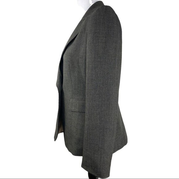 Tahari ASL Women's Brown Textured One Button Business Career Luxury Blazer 8/C38 - Picture 4 of 13